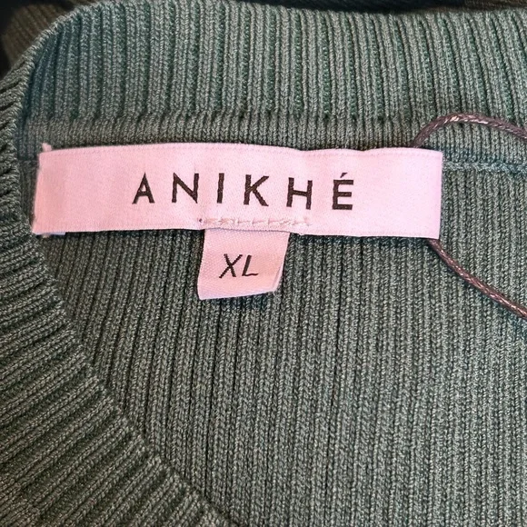 🔥🆕🔥 Anikhe Midi Luxe Sleeveless Dress - Green - Size XL - Picture 6 of 8